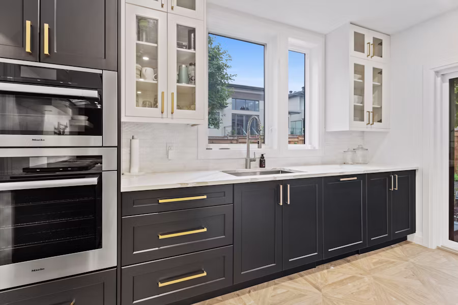Refreshed kitchen with new cabinets and countertops